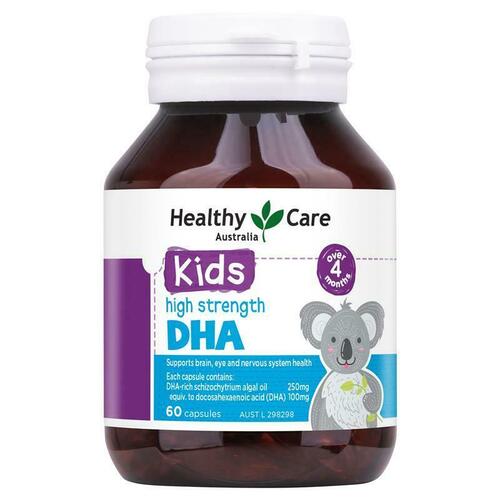 Healthy Care Kids DHA 60 Capsules Support Healthy Brain Development