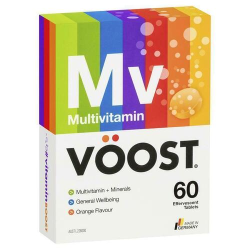 Voost Multivitamin Effervescent 60 Pack Support General Wellbeing