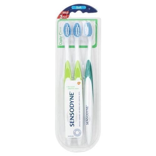 Sensodyne Sensitive Teeth Daily Care Soft Toothbrush 3 pack