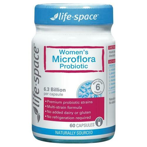 Life Space Womens Microflora Probiotic 60 Capsules Support Balance Vaginal Flora