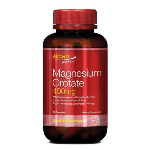 Microgenics Magnesium Orotate 400mg 90 Capsules Support Bone Health