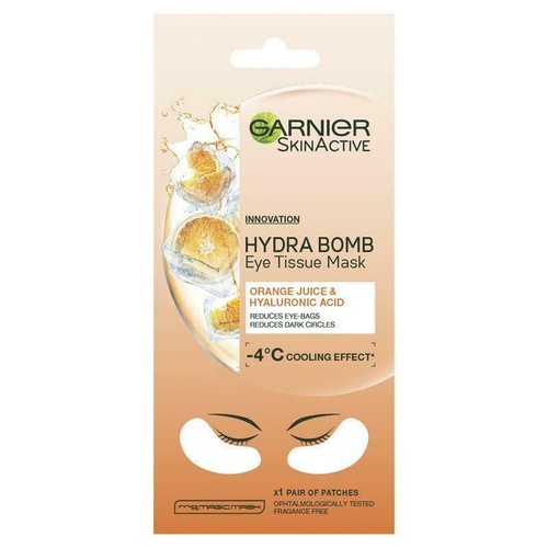 Garnier Skin Active Hydrabomb Eye Tissue Mask Orange Juice with Hyaluronic Acid
