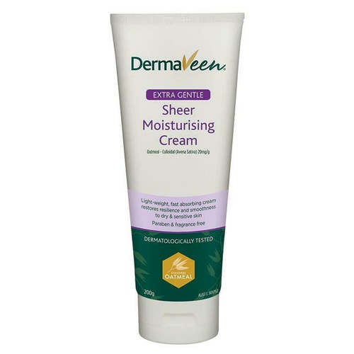 DermaVeen Extra Gentle Sheer Moisturising Cream 200g Replenish the Skin Barrier