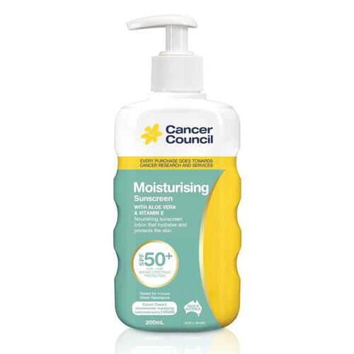 Cancer Council SPF 50+ Moisturising 200ml Pump