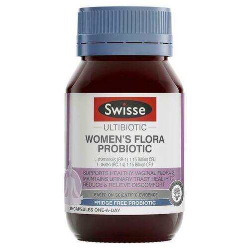 Swisse Ultibiotic Womens Flora Probiotic 30 Capsules Relieve Discomfort
