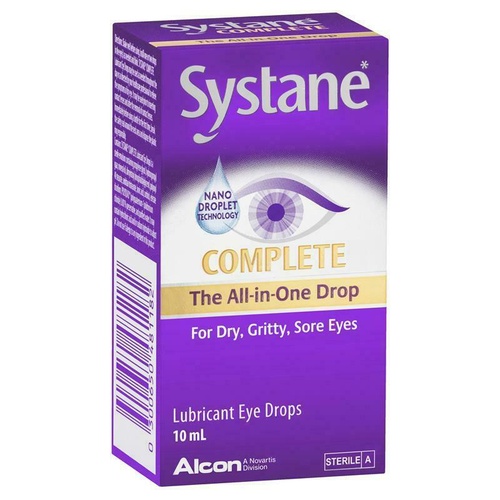 Systane Complete Lubricant Eye Drops 10ml All-in-one Drop for Dry Eyes