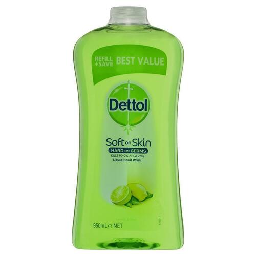 Dettol Liquid Hand Wash Lemon & Lime Refill 950ml
