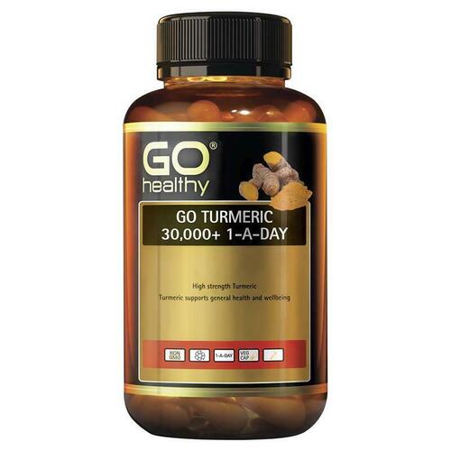 GO Healthy Turmeric 30000+ 1 A Day 30 Vege Capsules Support General Wellbeing