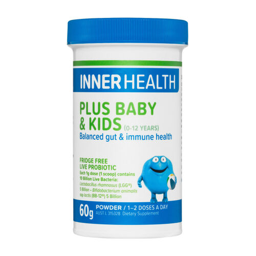 Inner Health Plus Baby and Kids 60g Powder Support Gut Health Fridge Free