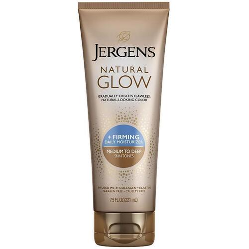 Jergens Natural Glow Skin Firming Moisturiser Medium To Deep Skin Tones 221ml