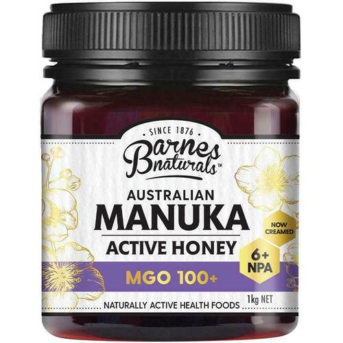 Barnes Naturals 100% Australian Manuka Honey 1kg MGO 100+ Antioxidants