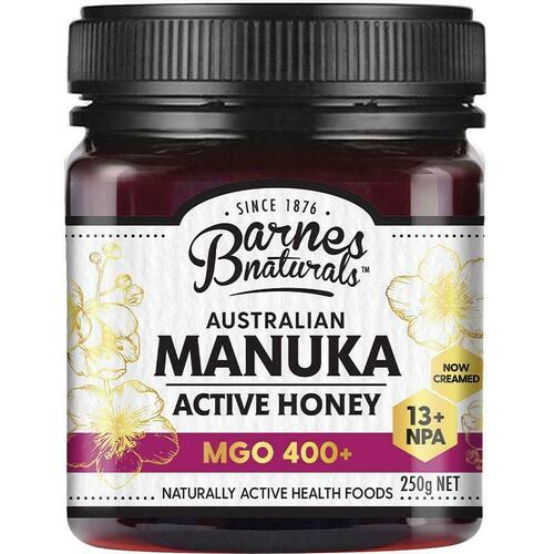 Barnes Naturals 100% Australian Manuka Honey 250g MGO 400+ Antioxidants