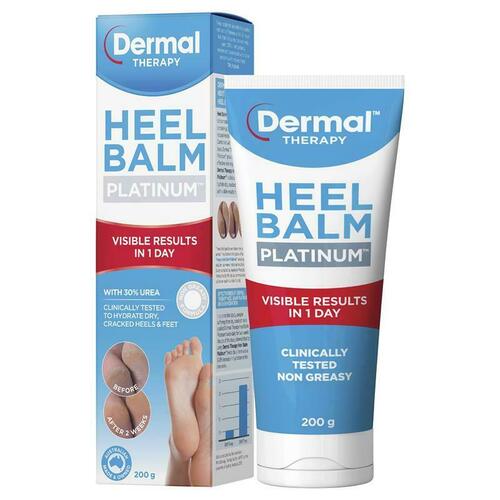 Dermal Therapy Heel Balm Platinum 200g Hydrate Dry Cracked Heels Feet