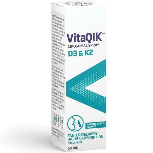 Blooms VitaQIK Vitamin D3 & K2 50ml Oral Spray Maintain Healthy Calcium Balance