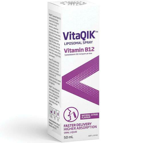 Blooms VitaQIK Vitamin B12 50ml Oral Spray Support Healthy Immune System
