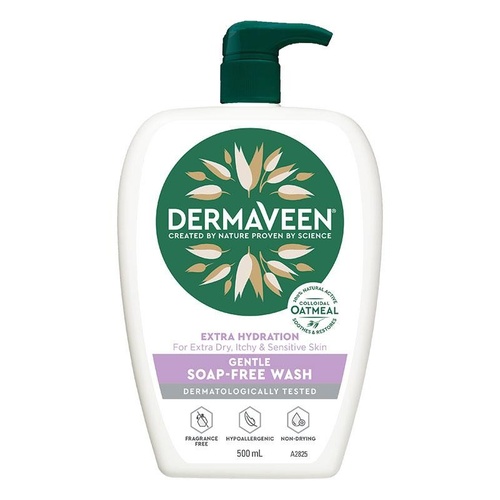 DermaVeen Extra Hydration Gentle Soap Free Wash 500ml