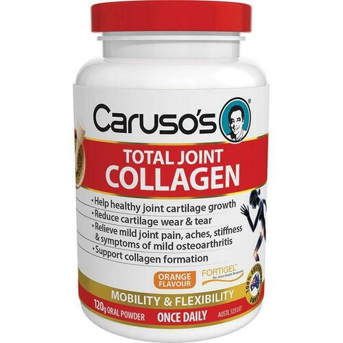 Carusos Natural Health Total Joint Collagen 120 grams Support Collagen Formation