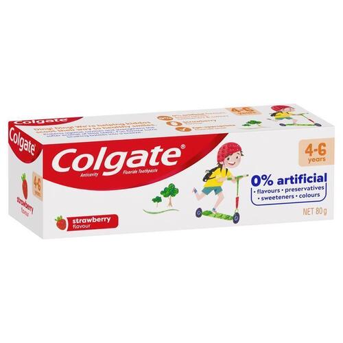 Colgate Kids Anticavity Fluoride Toothpaste 4-6 Years Strawberry Flavour 80g