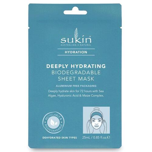 Sukin Hydration Deeply Hydrating Biodegradable Sheet Mask 25ml