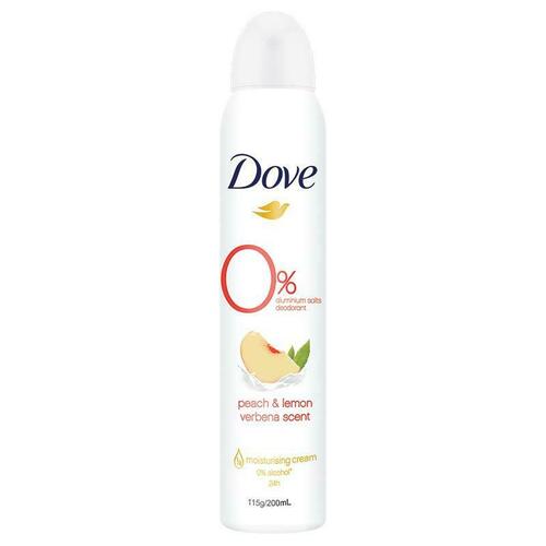 Dove Antiperspirant Spray Zero Aluminium Peach and Lemon Verbena Scent 200ml