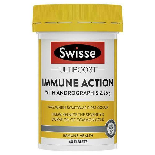 Swisse Immune Action 60 Tablets Support Healthy Immune System Vitamin C