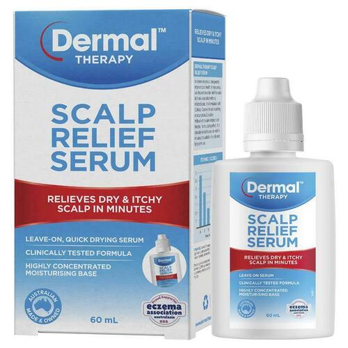 Dermal Therapy Scalp Relief Serum 60ml Relieve Dry Itchy Scalp Moisturising Base