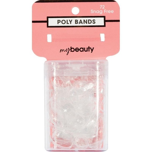 My Beauty Hair Poly Band 72 Pack Clear