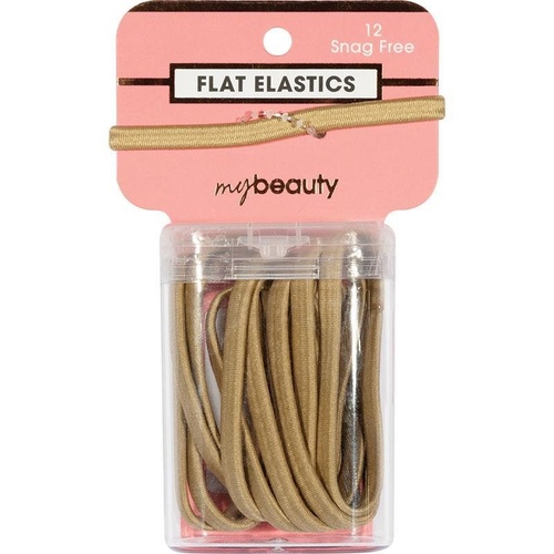My Beauty Hair Snag Free Flat Elastic 12 Pack Blonde
