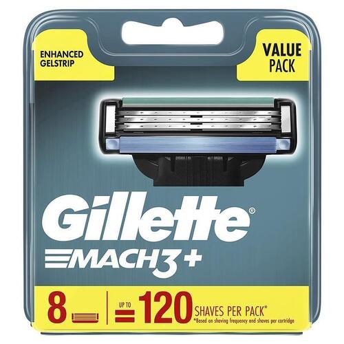 Gillette Mach 3+ Cartridges 8 Pack