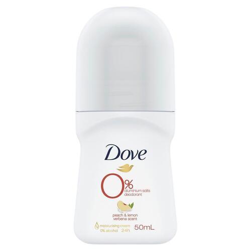 Dove for Women Roll On Deodorant Peach Zero Aluminium 50ml