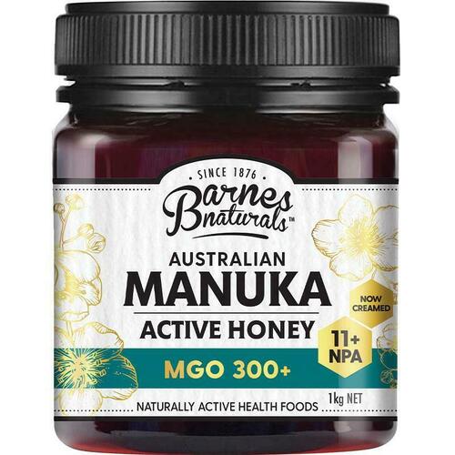 Barnes Naturals Australian Manuka Honey 1kg MGO 300+ Naturally Bioactive