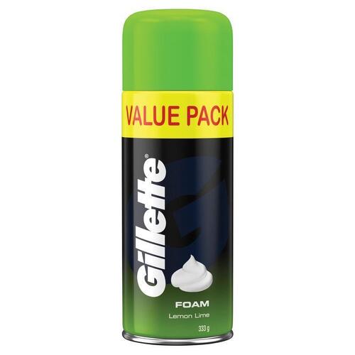 Gillette Shave Foam Lemon/Lime Value Pack 333g