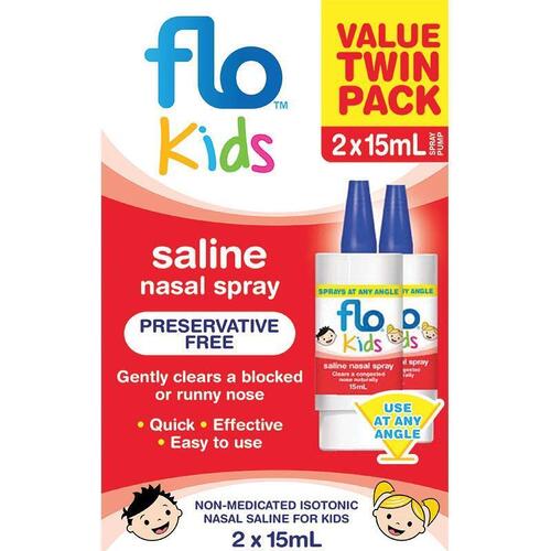 Flo Kids Saline Spray Twin Pack 2 x 15ml