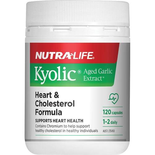 Nutra-Life Kyolic Aged Garlic Extract Heart & Cholesterol 120 Capsules