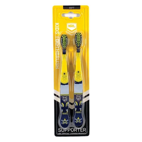 NRL Kids Toothbrush North Queensland Cowboys Twin Pack