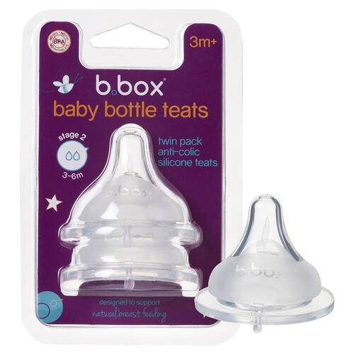b.box Teat Stage 2 2 Pack