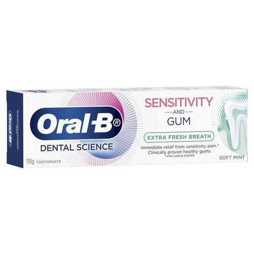 Oral B Toothpaste Sensitivity and Gum Extra Fresh Breath 90g