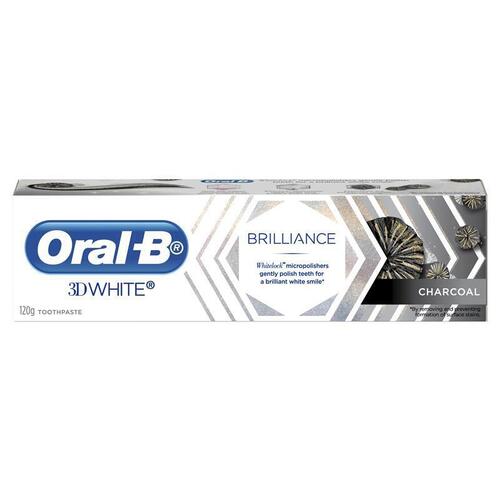 Oral B Teeth Whitening Toothpaste 3D White Brilliance Charcoal 120g
