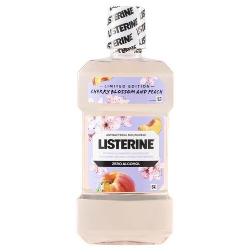 Listerine Zero Alcohol Mouthwash Cherry Blossom and Peach 500mL