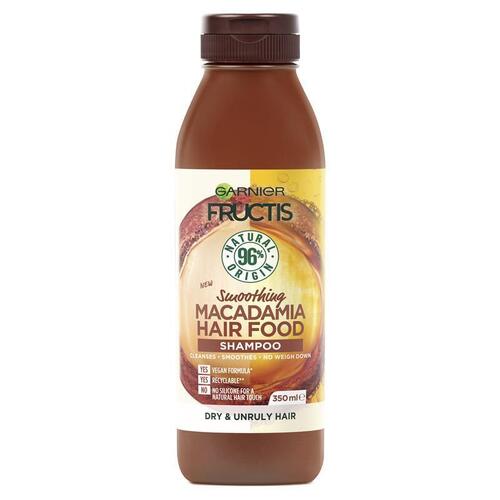 Garnier Fructis Hair Food Smoothing Macadamia Shampoo For Unruly Hair 350ml
