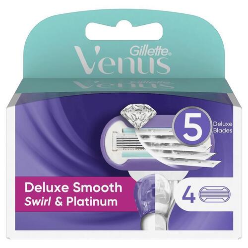 Gillette Venus Deluxe Smooth Swirl Blade Refills 4 Pack