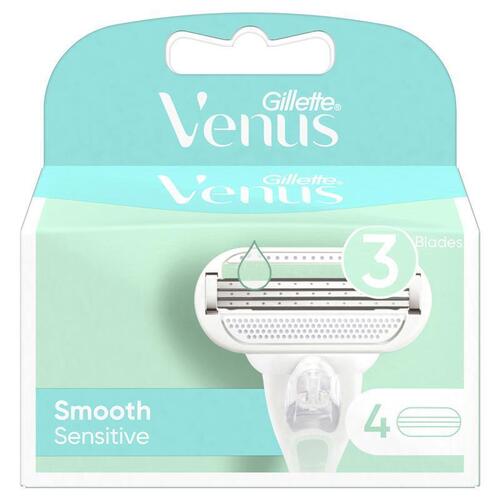 Gillette Venus Smooth Sensitive Blade Refills 4 Pack