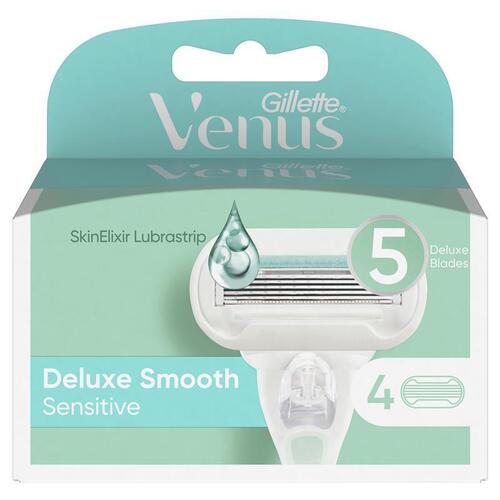 Gillette Venus Deluxe Smooth Sensitive Blade Refills 4 Pack