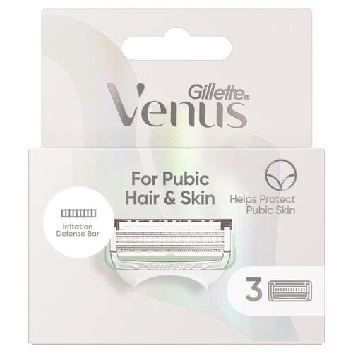 Gillette Venus Blade Refills For Pubic Hair & Skin 3 Pack