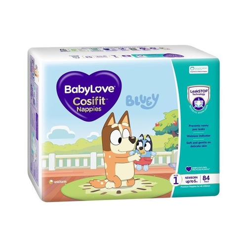 BabyLove Cosifit Newborn Nappies Size 1 (Up To 5kg) 84 Pack