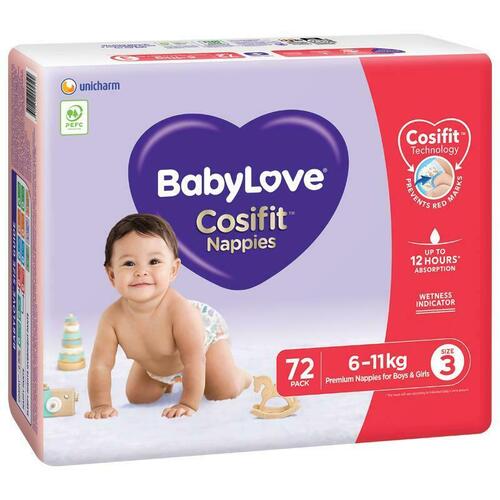 BabyLove Cosifit Jumbo Nappies Crawler 72 Pack