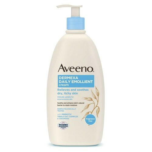 Aveeno Dermexa Daily Emollient Cream 500ml Sooth Dry Skin Ecezma suitable