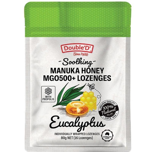Double D Manuka Honey Lozenges Eucalyptus 16 Pack