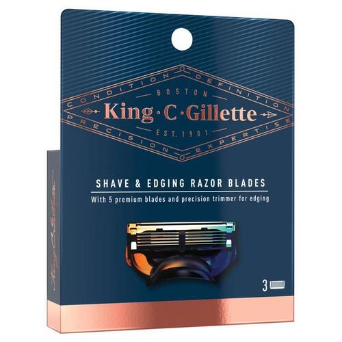 King C Gillette Edging Blades 3ct