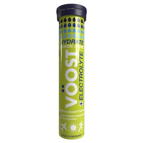 Voost Hydrate Lemon + Lime Effervescent Tablets 20 Pack